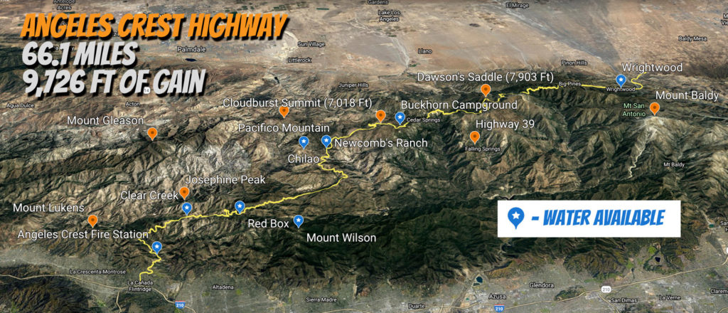 angeles crest highway map
