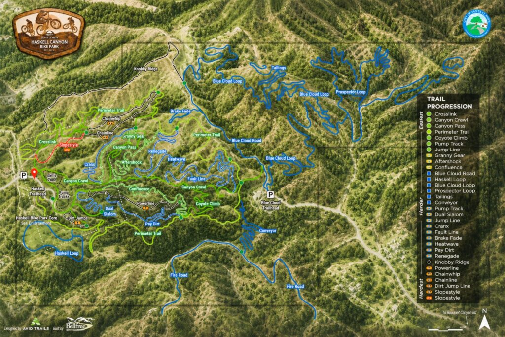 Haskell bike park map